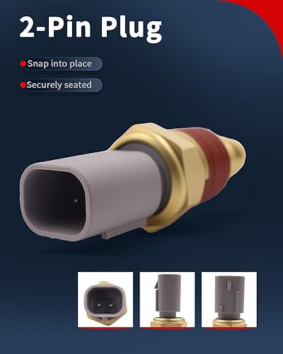 Miniatura 4 de VEHICODE Sensor de temperatura del refrigerante del motor, sensor de temperatura del agua ECT compatible con Jeep Wrangler Grand Cherokee Liberty,
