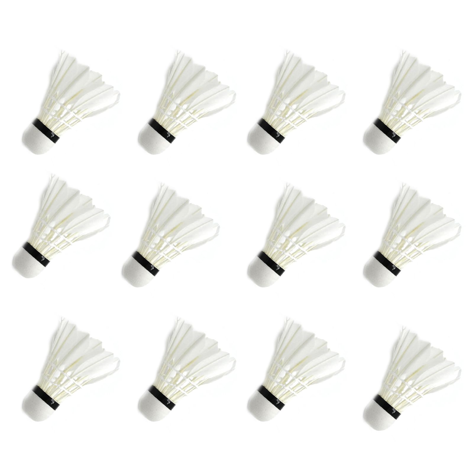COOLHOOD Duck Hair Shuttlecock Badminton 12Pcs Badminton Shuttlecocks Sports Training Duck Hair Badminton Shuttlecocks Outdoor
