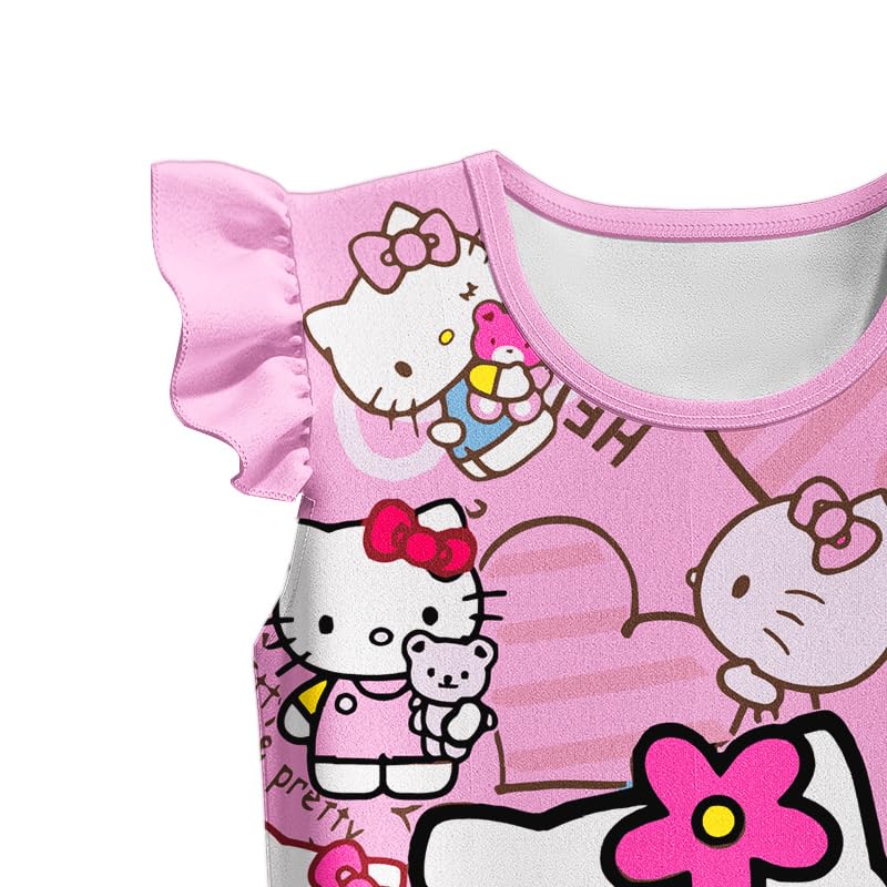 Girls Dress Gown Cute Home Wear Kids Party Outfits 5-12Years4