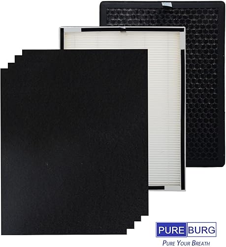 Miniatura 2 de PUREBURG Juego de filtros de repuesto compatibles con Purafide Air XP360 Purafide Air Purafide Air XP360, H13 HEPA 4 etapas de filtración de carbón