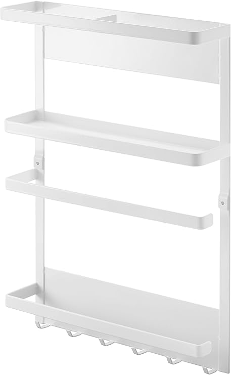 山崎実業 マグネット冷蔵庫サイドラック ホワイト 約w24 5 D6 5 H34cm プレート キッチンペーパーホルダー 2907 調味料 スパイス ラック オンライン通販
