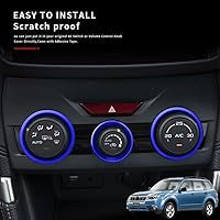 Vista 3 de Auovo Cubiertas de Anillo Exterior para Perilla de Control del Clima AC Accesorios para Subaru Crosstrek 2018-2022 2023 / Impreza 2017-2023