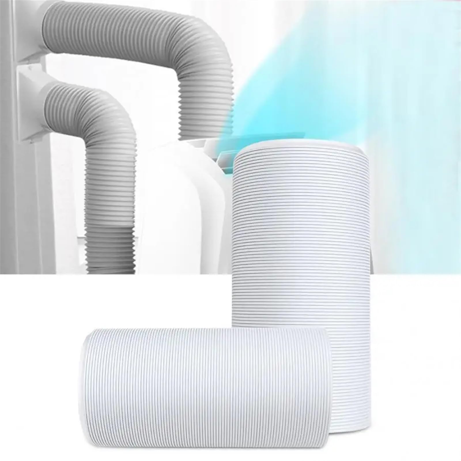 Tubo Climatizzatore Portatile Tubo Flessibile di Scarico del condizionatore Universale Portatile Flessibile Parti di Ricambio Tubo di sfiato di Scarico del condizionatore(15CM 2m)