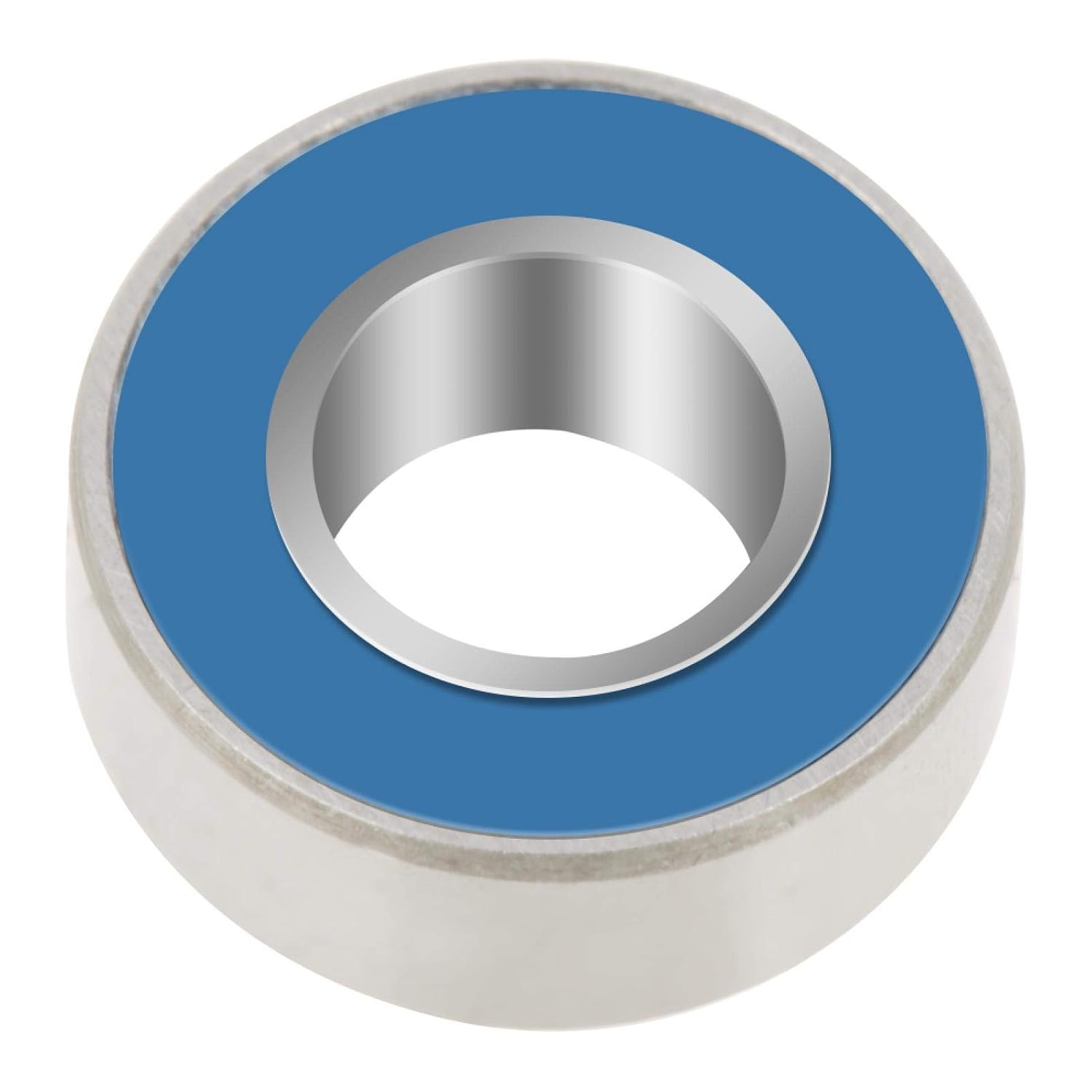 Oumefar 25pcs Deep Groove Ball Bearing Miniature Double Rubber Sealed Ball Bearings Flanged Steel Bearings with Blue Side for Roller Skates 5x11x4mm