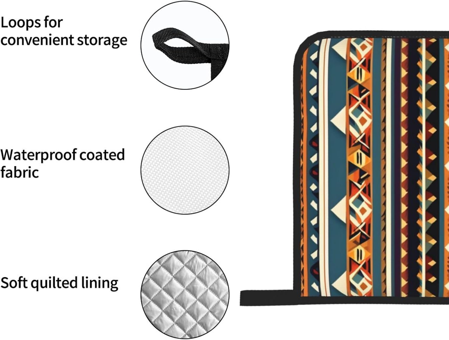 Native American Pattern Kitchen baking four piece set, fit for cooking and baking, oven, microwave, and outdoor barbecue