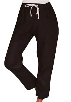 TYQQU Women Solid Color Drawstring Pants High Waist Casual Pant Long Office Fit Pants