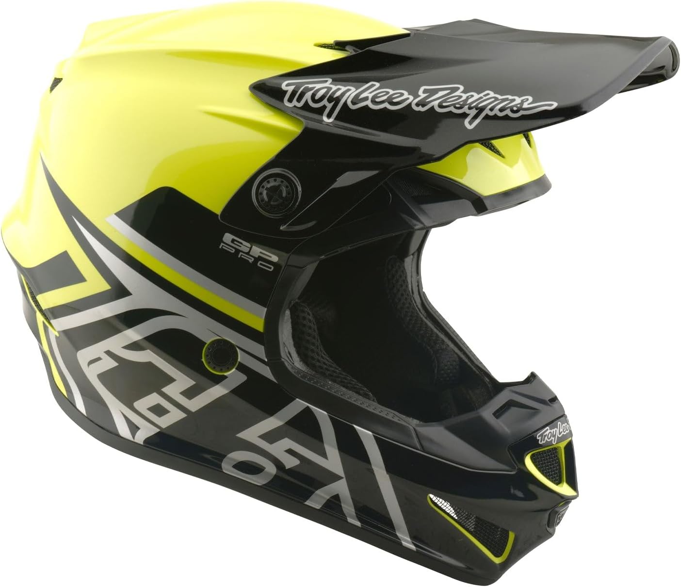 Troy Lee Designs GP Pro Youth Motocross Offroad Dirt Bike Helmet with MIPS, Mono, Flo Yellow, Large