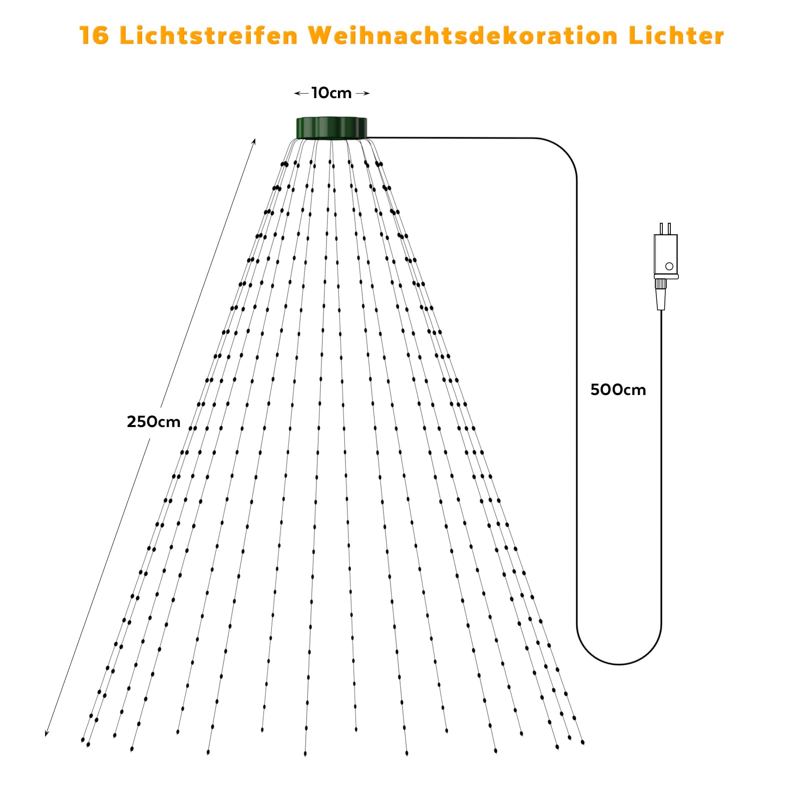 ELKTRY 400 LED kerstboom fee verlichting, kerstboom verlichting met