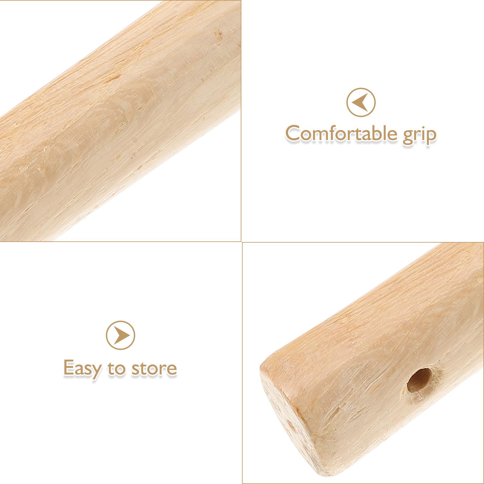Azadas de Acero Mango de Madera 2piezas para Deshierbe y Cavar Suelo, Herramientas Manuales Ergonómicas Ideales para Jardinería y Cultivo en Exteriores