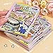 1000+ Pcs Cute Scrapbook Stickers Travel Laser Sticker Book for Adult Korean Stickers for Journaling Diary 64 Page Purple+Pink