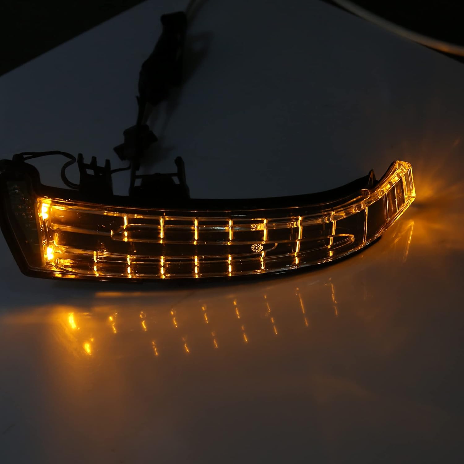 X AUTOHAUX 1 Set Left Right Side Door Mirror Turn Signal Indicator Light for Mercedes Benz W204 C204 W212 OE# A2129067401+A2129067501