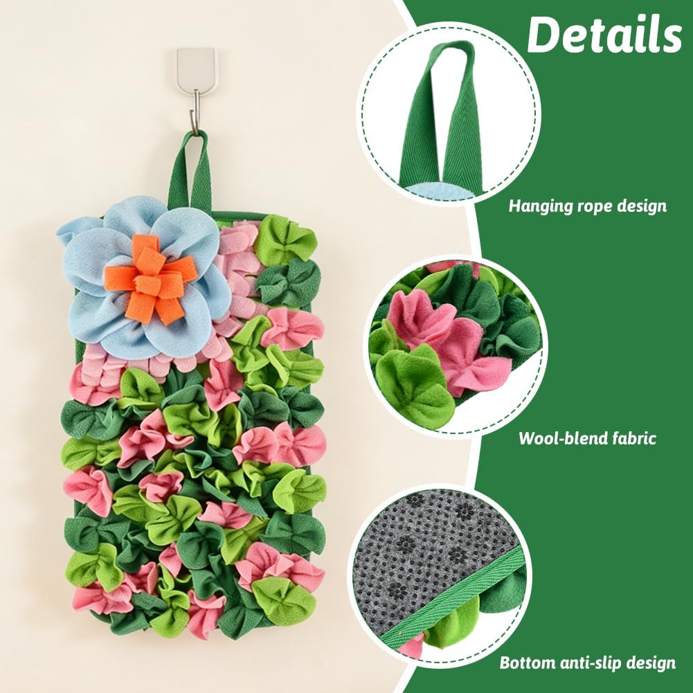 Rabbit Foraging Mat Bunny Foraging Mat, Hedgehogs Accessories Pet Feeding Pad, Interactive Feeding Pad for Guinea Pig, Hamster, Chinchilla Small Animals