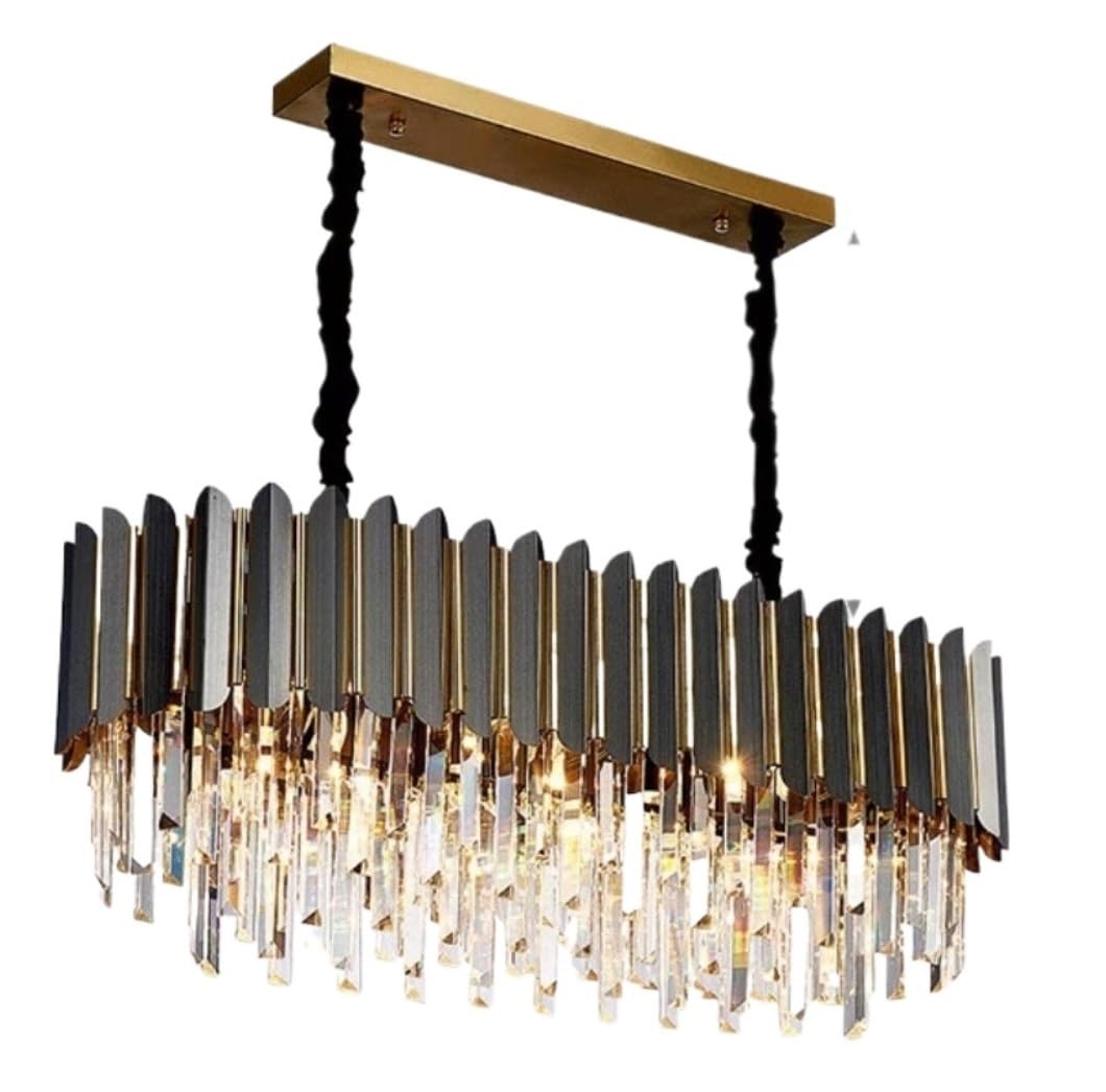 CVdrtyED Kitchen Chandeliers Ceiling Light Modern Chandelier Lamp Crystal Metal Ceiling Light for Dining Room Living Hanging Lamp