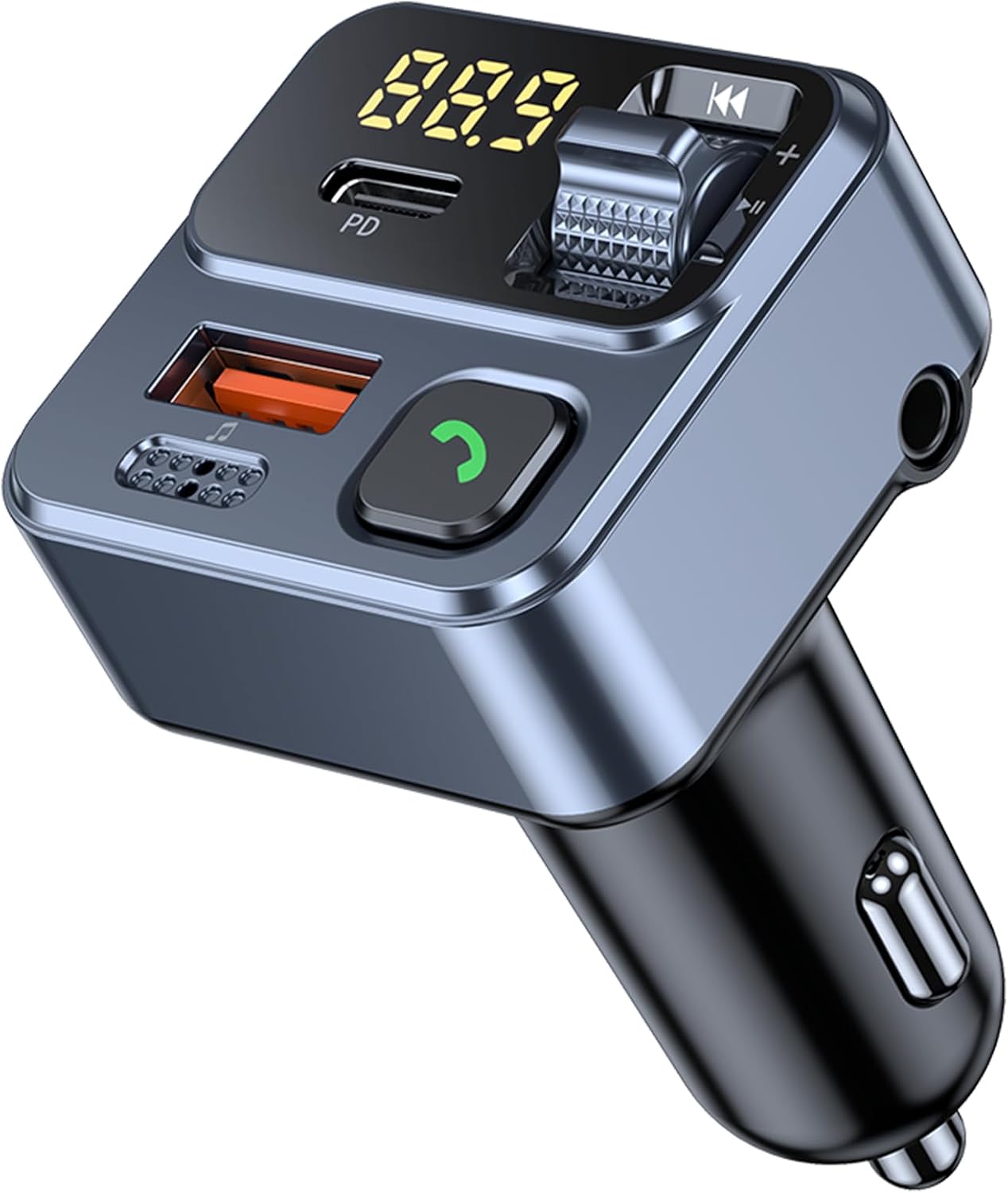 KAIY FM Transmitter Bluetooth Car Adapter 42W Fast Charge