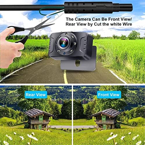 Reversing Camera HD 1080P Car Rear View 4.3 Inch Monitor Kit for Van Caravan Motorhome Easy Installation Number Plate Back Cam Waterproof Clear Night Vision AMTIFO A2