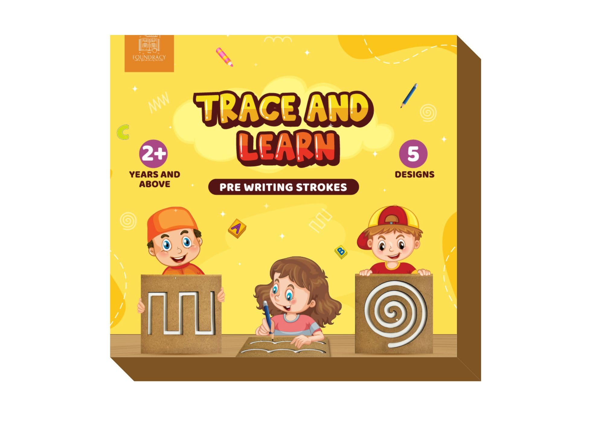 FOUNDRACYS 5 Pieces Wooden PRE Writing Shape TRACING Board Kits for 2 Years and Above|Gift for Kids|Toddler Writing Tool|Hand-Writing Practice KIT (B0D2LLQJ79) Amazon Price History, Amazon Price Tracker