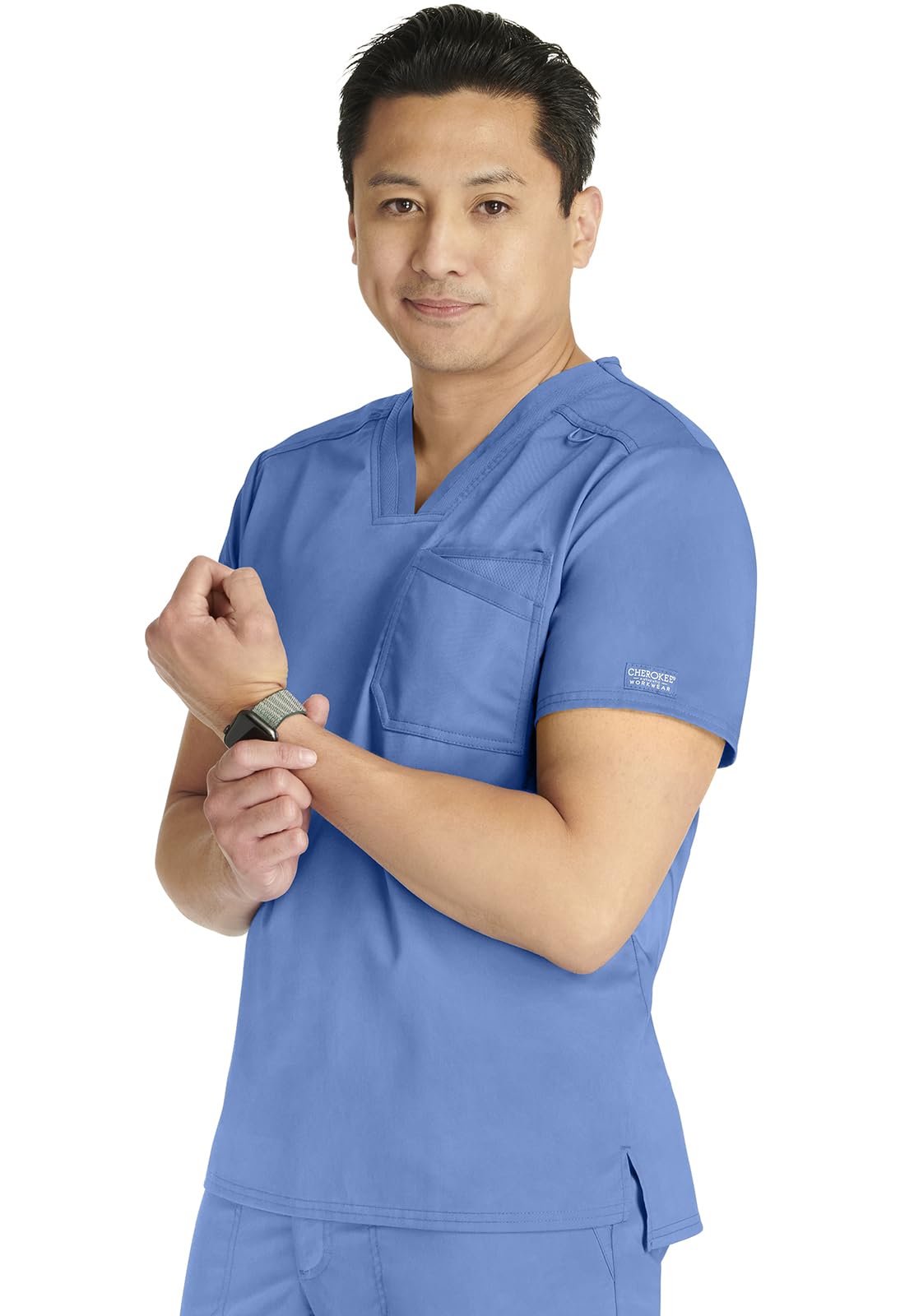 Cherokee WW751 - Camiseta quirúrgica para hombre con cuello en V