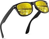 Vista 60 de FEIDUSUN Lentes de sol polarizados para hombre y mujer, lentes de sol retro negros para conducir, pescar, protección UV A01-negro mate/negro