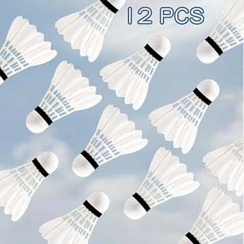 Badminton Tube High Density Soft Foam Ball Head Natural Duck Feather High Stability Durable Lightweight for Outdoor Games Leisure Home Sports 12 Pack