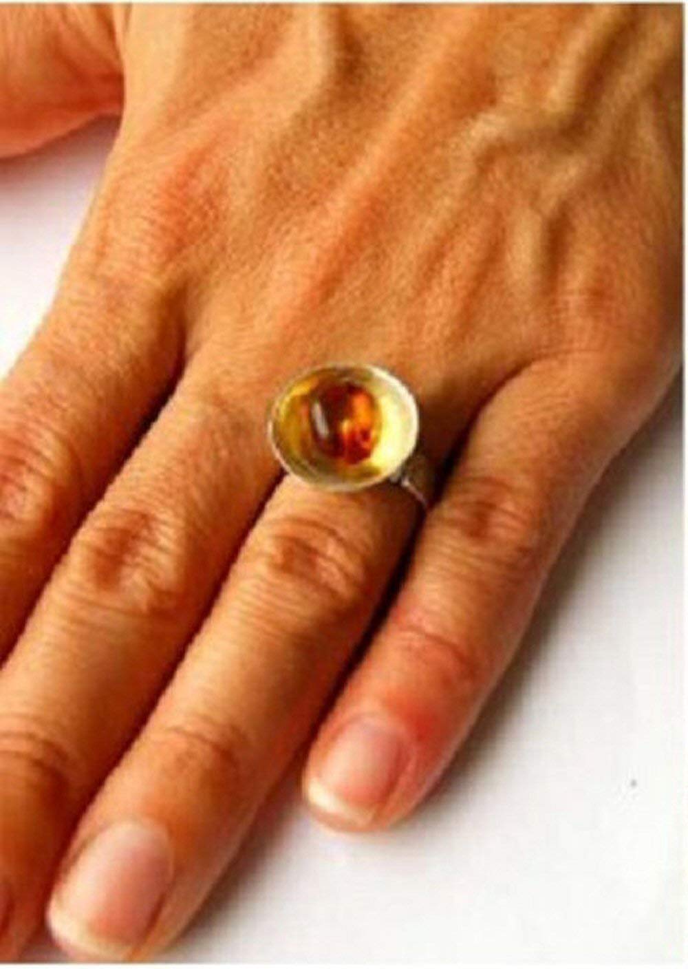 Ring Bernstein Silber 925 NEU UNIKAT