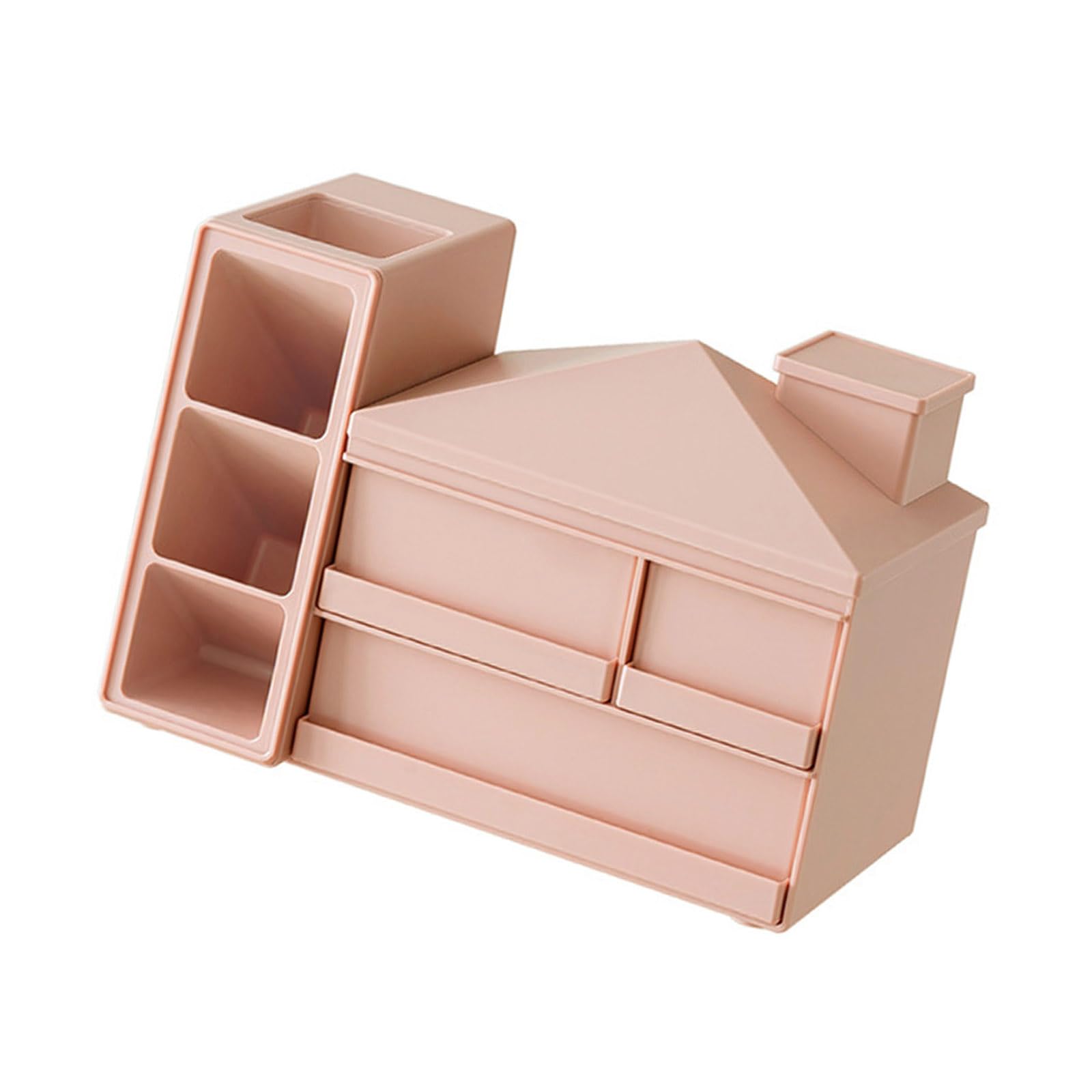 HDOYTXXM Multifunctional Desk Pen Organiser Cup with Sliding Drawer Tabletop Makeup Desktop Storage Cabinet Cup