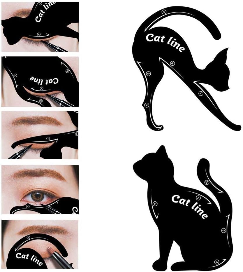 Garden Of Arts 2Pcs/Set New Catshape Line Eye Makeup cat Shape Stencils Templates Makeup Tools Kits for Eye