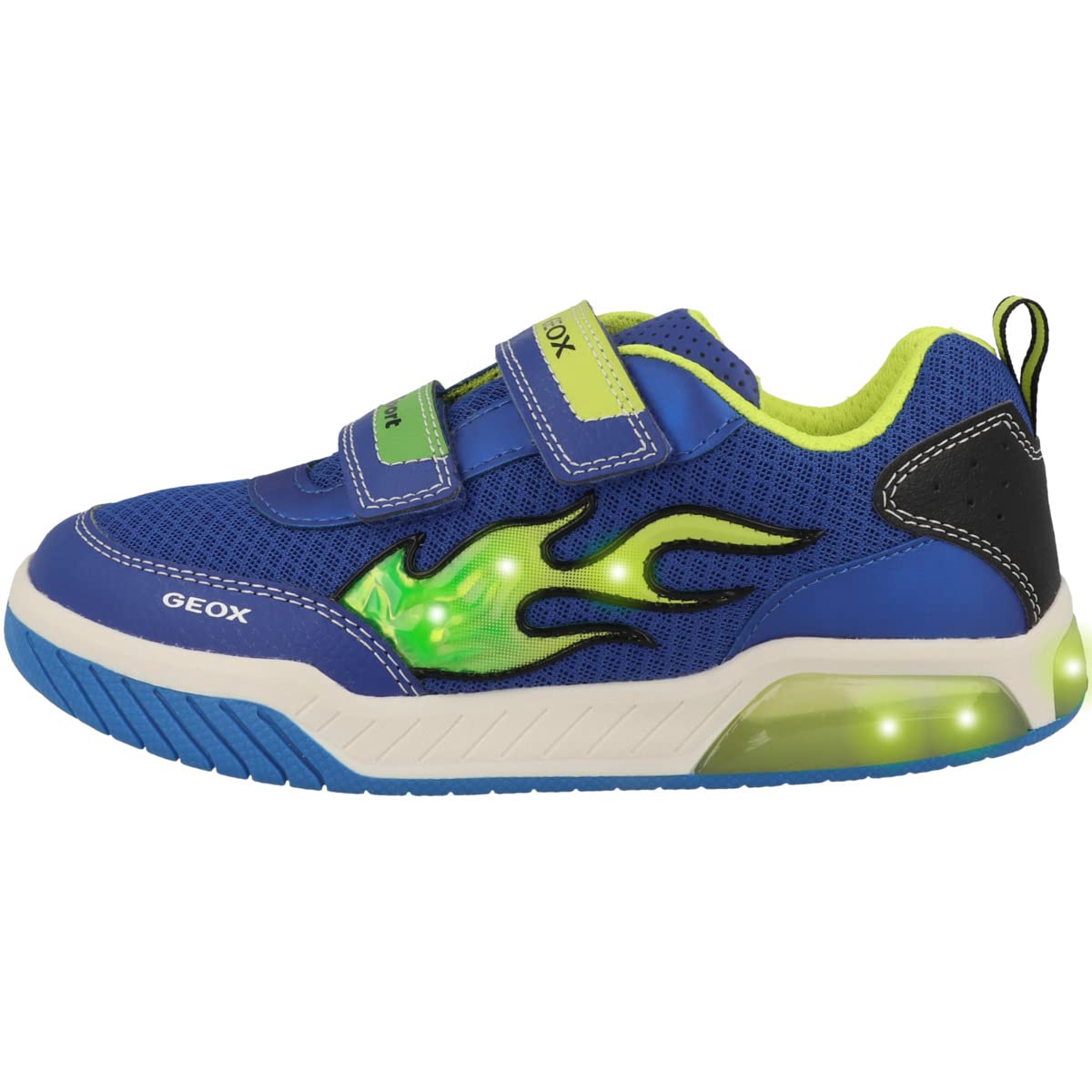 Geox J Inek Boy Sneaker, Royal Lime, 7 UK Child