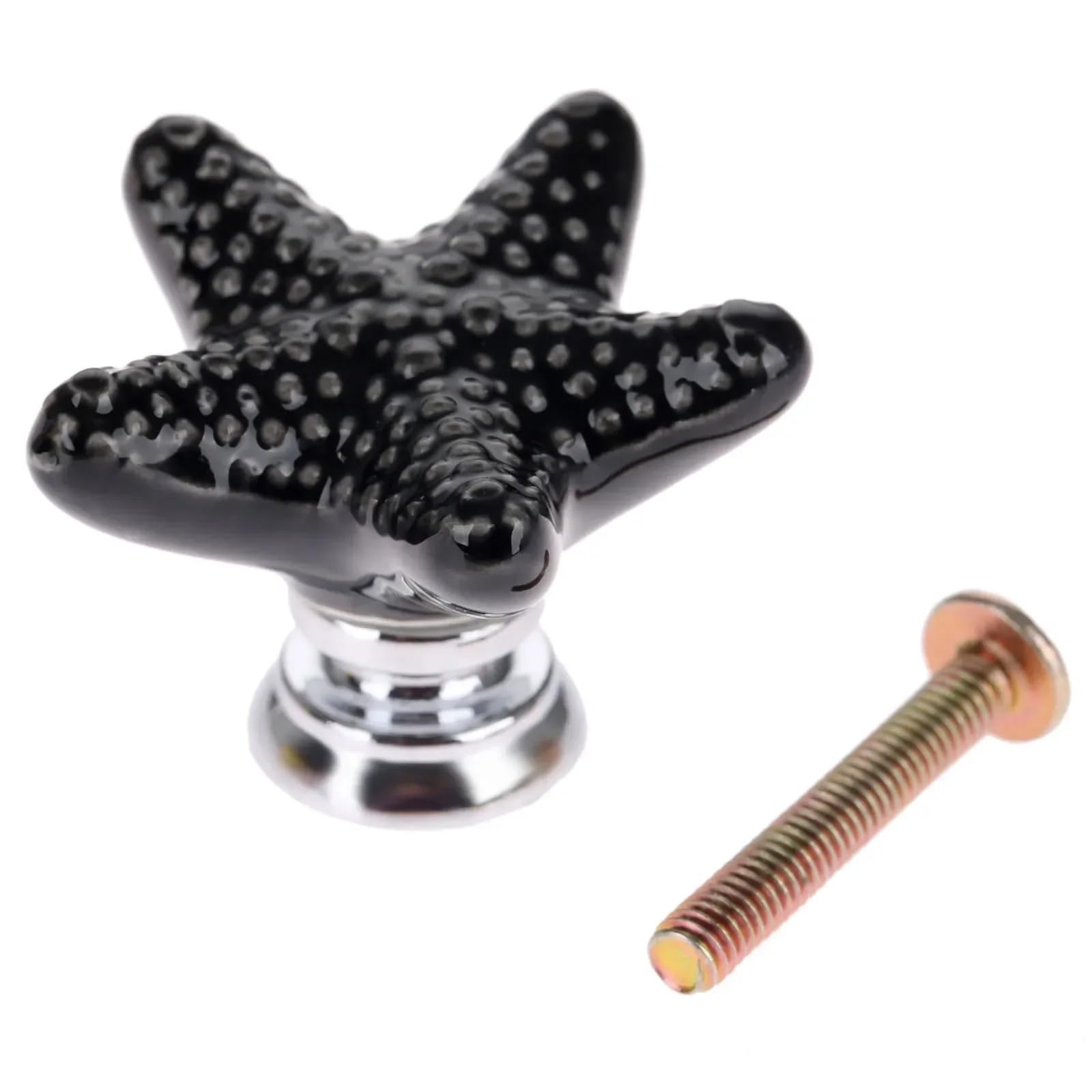 Qffozsw C Home Furnishings 1P Creative Starfish Furniture Door Pull Handle Eramic+Zin Alloy Hild Room Upboard Drawer Kitchen Abinet Knobs And Handles(C)
