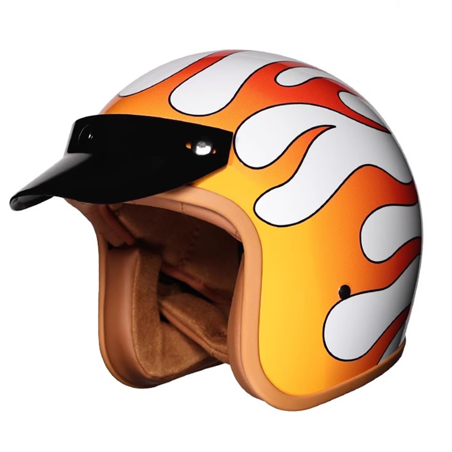 Casque de moto jet vintage ECEDOT taille M pour scooter et street bike