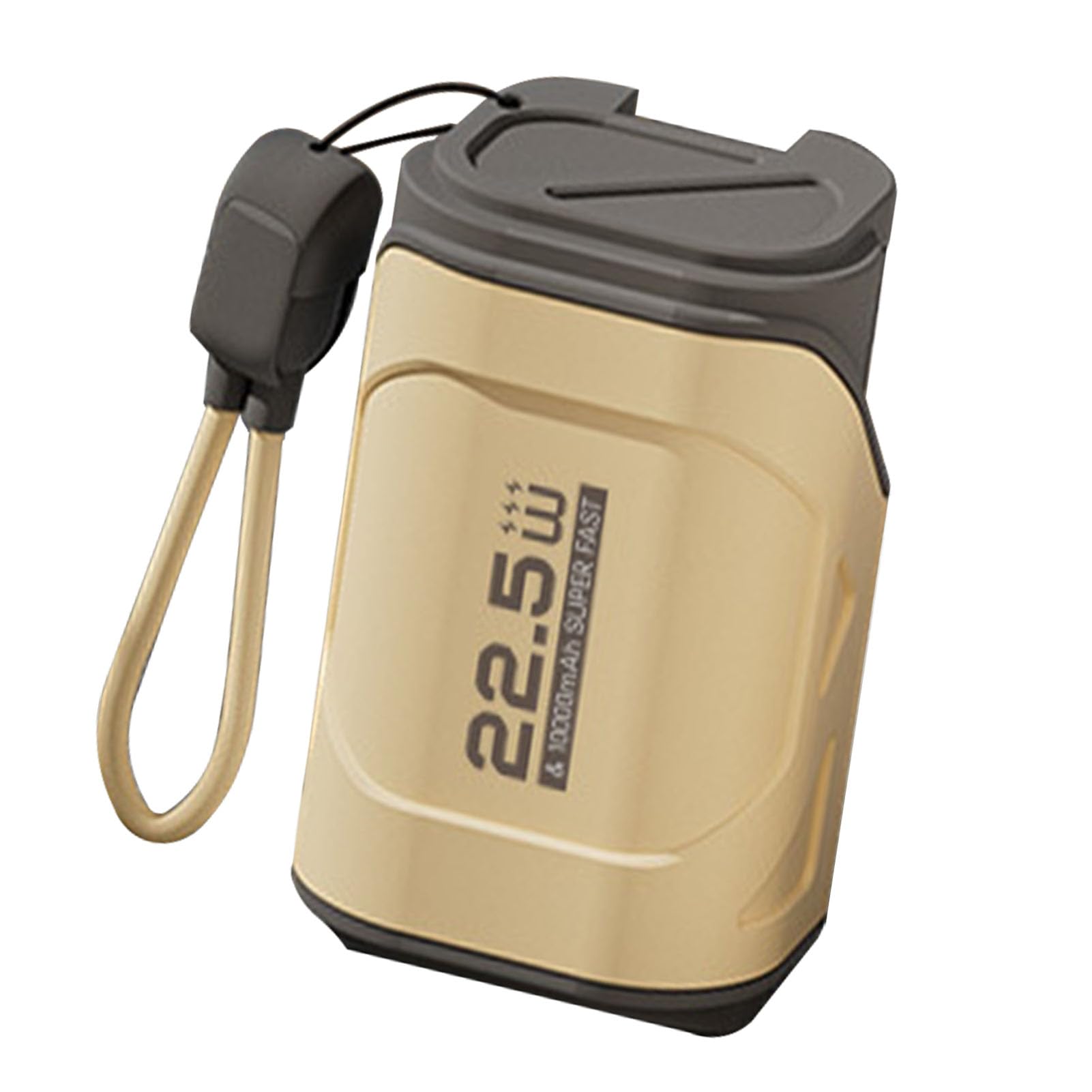 Power Bank da 10000 MAh con Presa a Muro CA e Cavo di Ricarica Portatile a Ricarica Rapida per Dispositivi IOS Batteria Esterna Compatta da Viaggio per L'uso OnTheGo (Giallo del deserto)