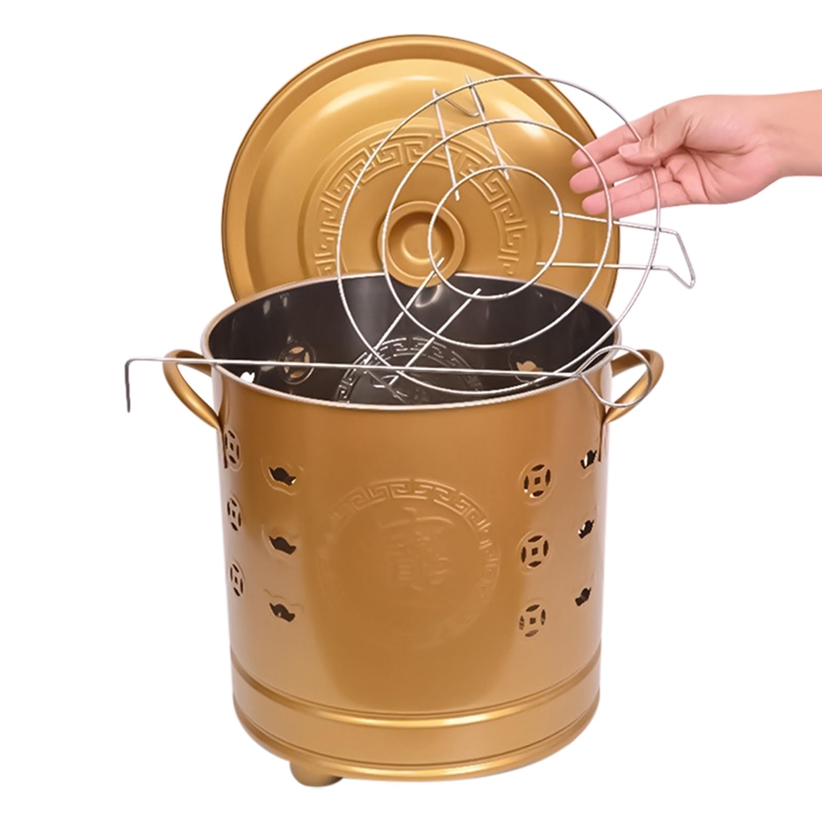 Barile per Carta Combustione Legno Carta Rifiuti Detriti | Camini da Esterno in Acciaio Inossidabile da esterno per cortile, giardino, campeggio e patio