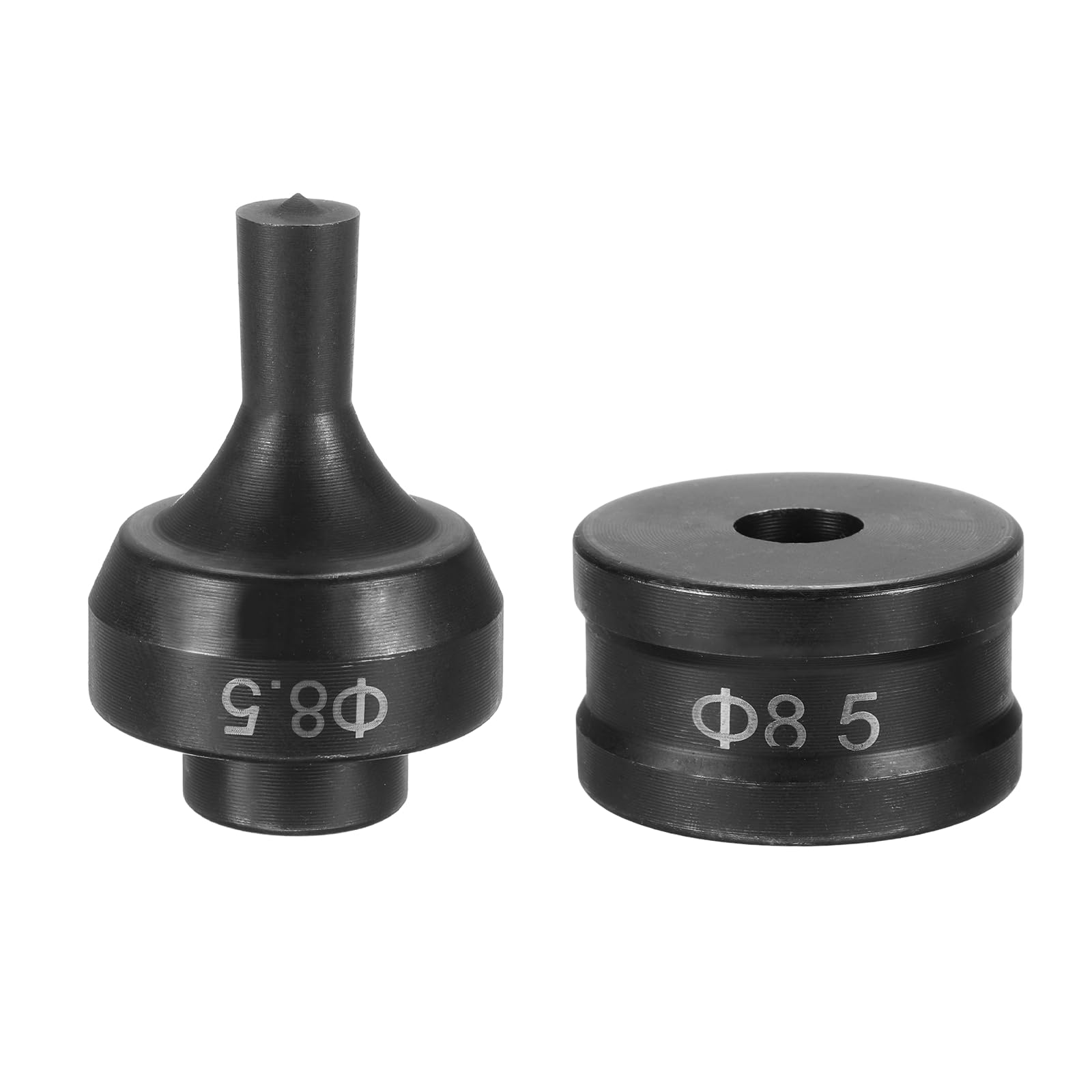 sourcing map Hydraulic Hole Punch Die 8.5mm Round Hole 40Cr Steel Electric Punching Kit for CH-60 Electric Punching Machine, Black