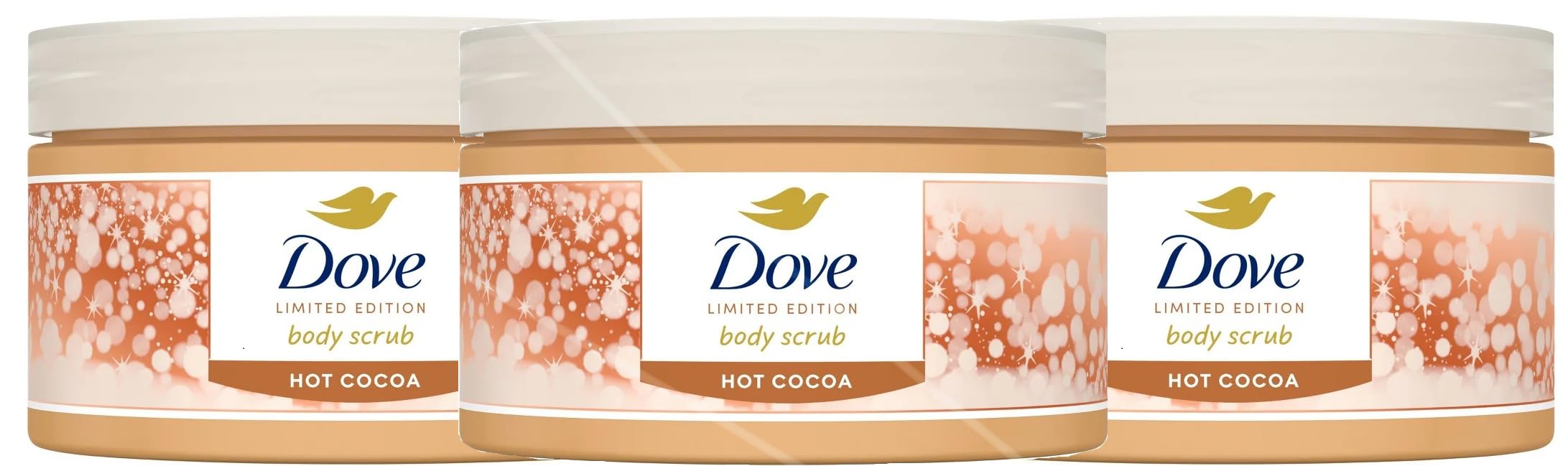 Pack of 3 - Dove Hot Cocoa Body Scrub - 3.5oz each - Limited Edition Pack x 3.