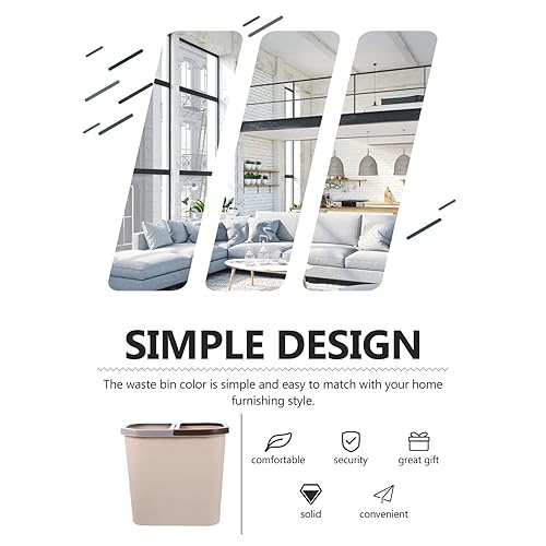 Miniatura 9 de Zerodeko Mini contenedores de basura dobles de plástico para cocina, 2 compartimentos, cubo de basura clasificado, cubo de basura para el hogar,