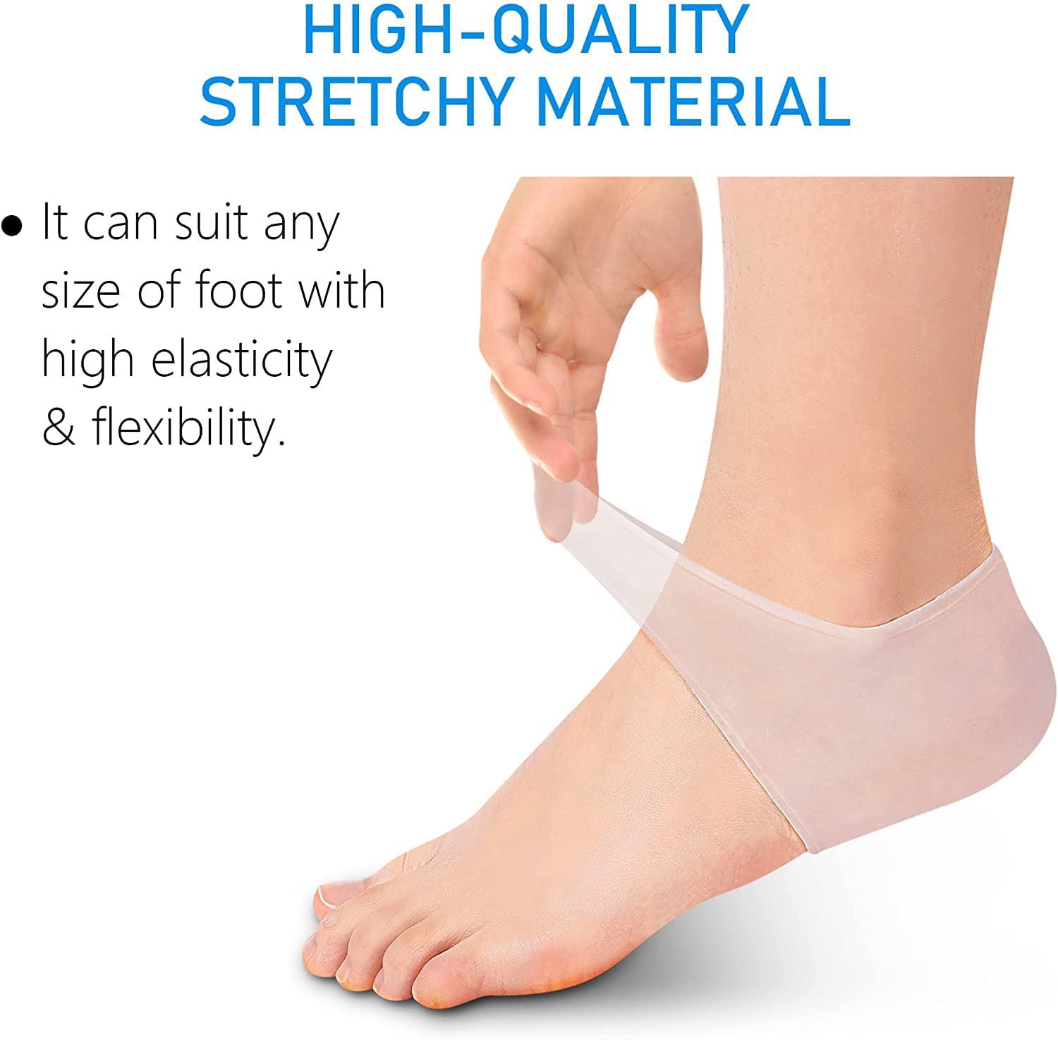 Solette magnetiche massaggianti Cuscinetti in Gel for Talloni, Nuovo Materiale Ideale for dolori al Tallone, Talloni secchi e screpolati, tendinite d'Achille, for Uomini e Donne.(Skin)