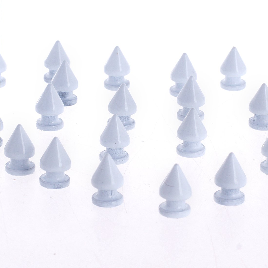 RUBYCA Metall-Baumspikes und Nieten, Metall-Baumspikes und -nieten, Metallic-Schraubverschluss, für Heimwerker, Punk, Lederhandwerk, Weiß, 12 mm, 500 Sets