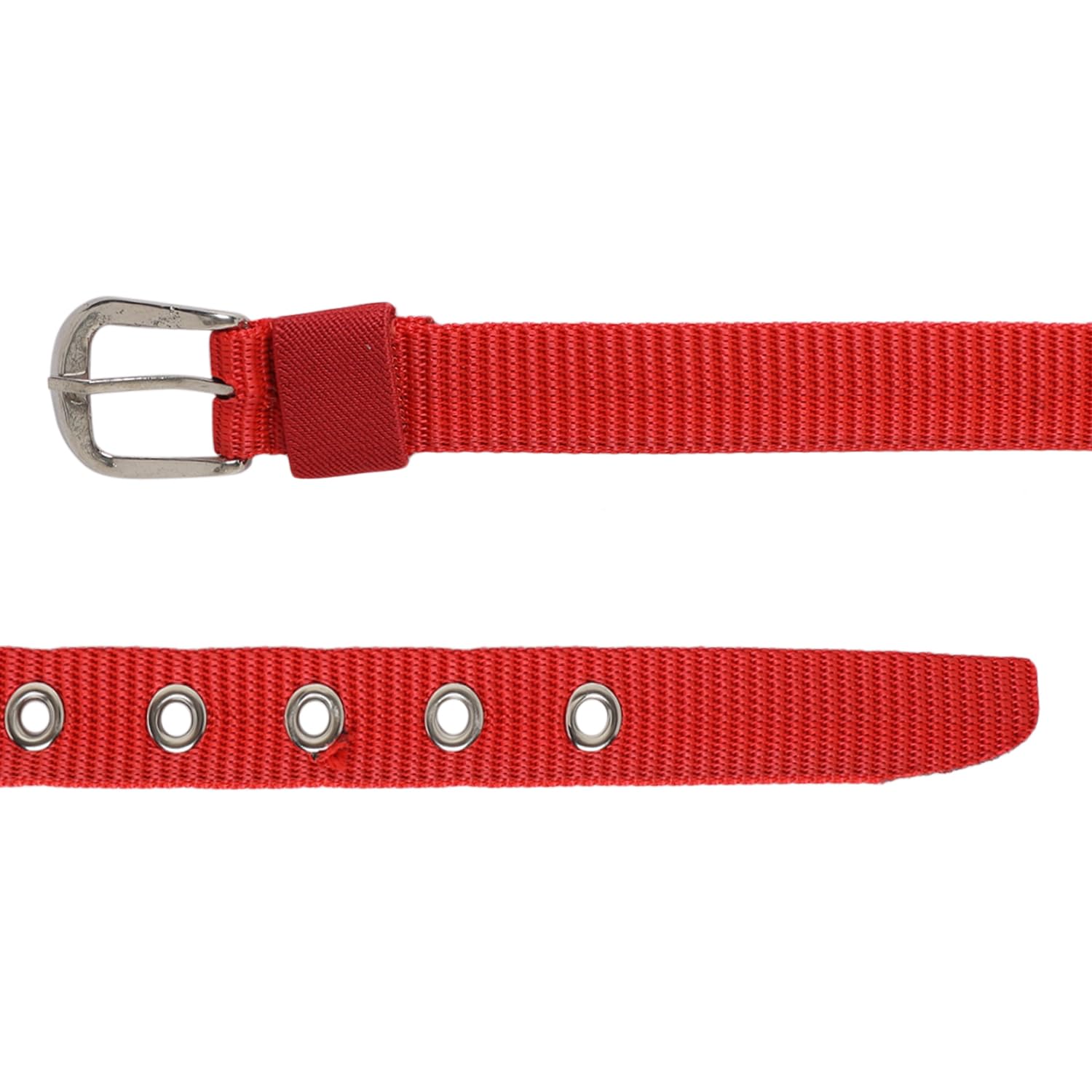 Zacharias Girl's Nylon Belt for kids knb-01 (4-10 Years) (Red_Pack of 1) - Image 3 thumbnail