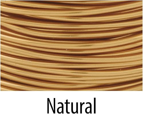 Miniatura 7 de Artistic Wire, Alambre de cobre de color de calibre 20, resistente al deslustre, para envolver joyas, natural, 15 yardas