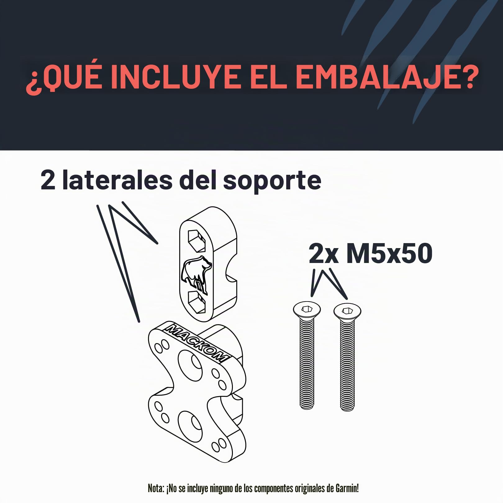 Soporte de navegación para motocicleta Garmin Zumo XT, XT2, patrón AMPS (25,4 mm | 1 pulgada)
