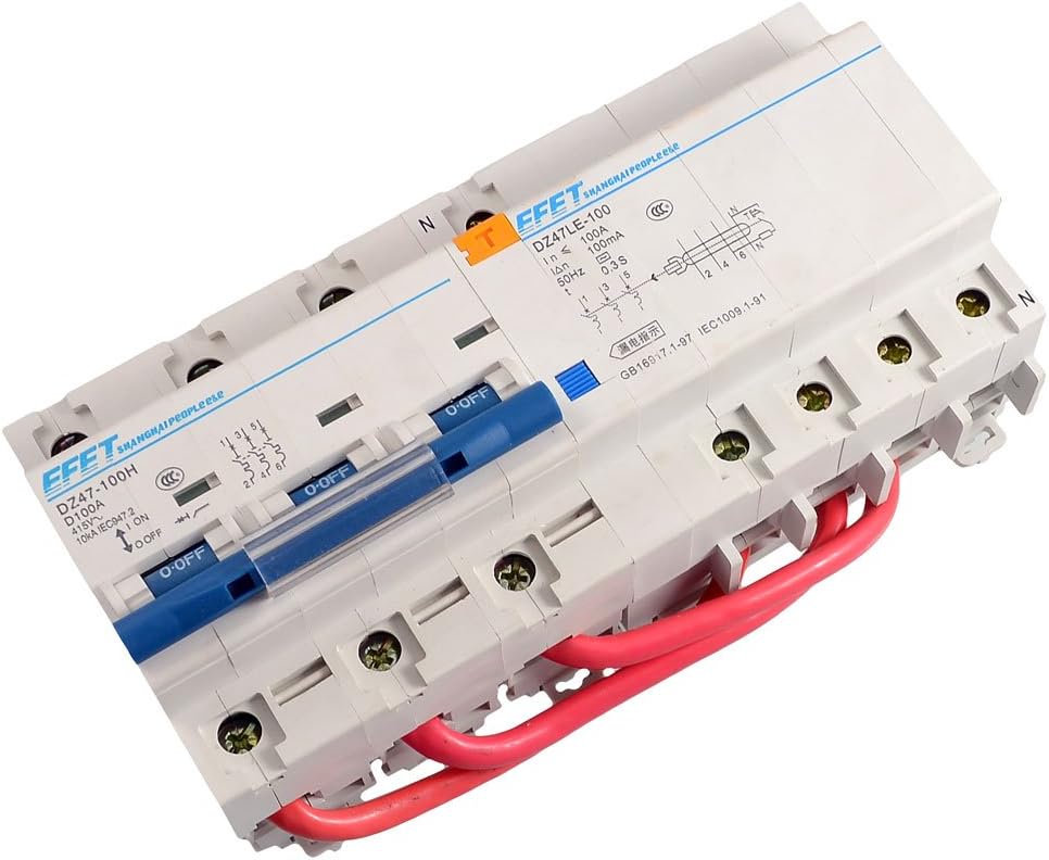 DZ47-100H 3 Pole Miniature + DZ47LE-100 Leakage Circuit Breaker
