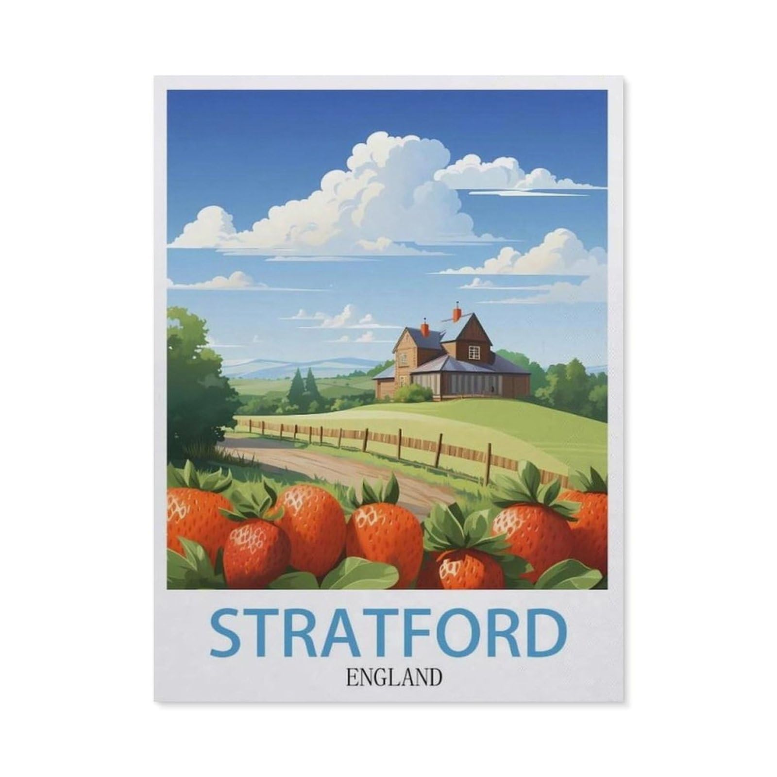 Vintage Metal Tin Sign，Stratford England(30x40cm）