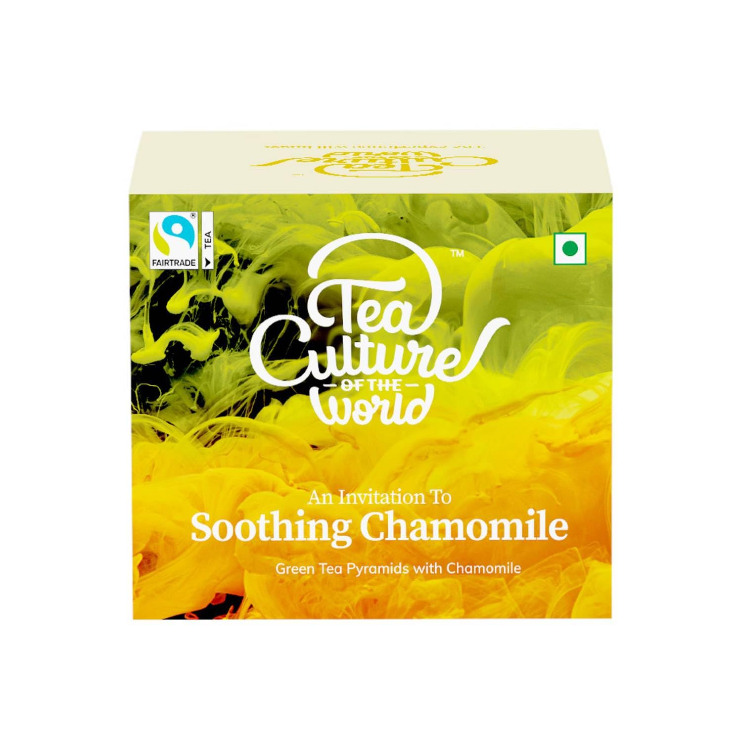 Tea Culture of The World Soothing Chamomile Tea | Flower Tea Bags | Premium First Quality Green Teabags | Calming Green Tea Leaves | Chamomile Flower Teabags, 20 Count