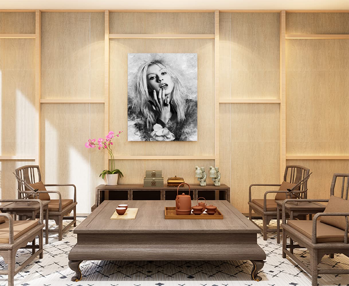 Xtreme Skins Designs Print Wooden Framed Canvas Wall Art Decoration Poster (22x34 Inch) - Christina Aguilera