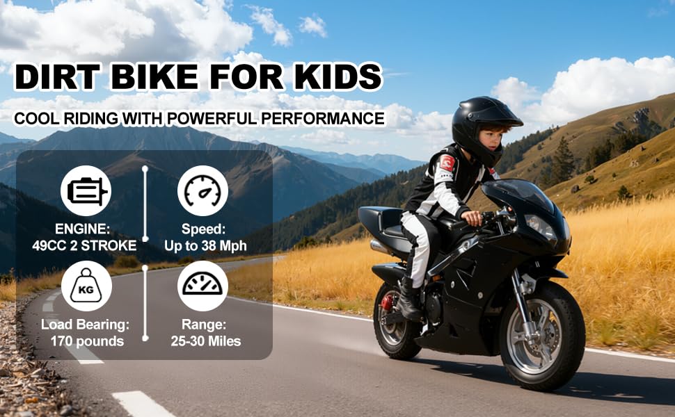 HEVIRGO 50cc Pocket Rocket Bike