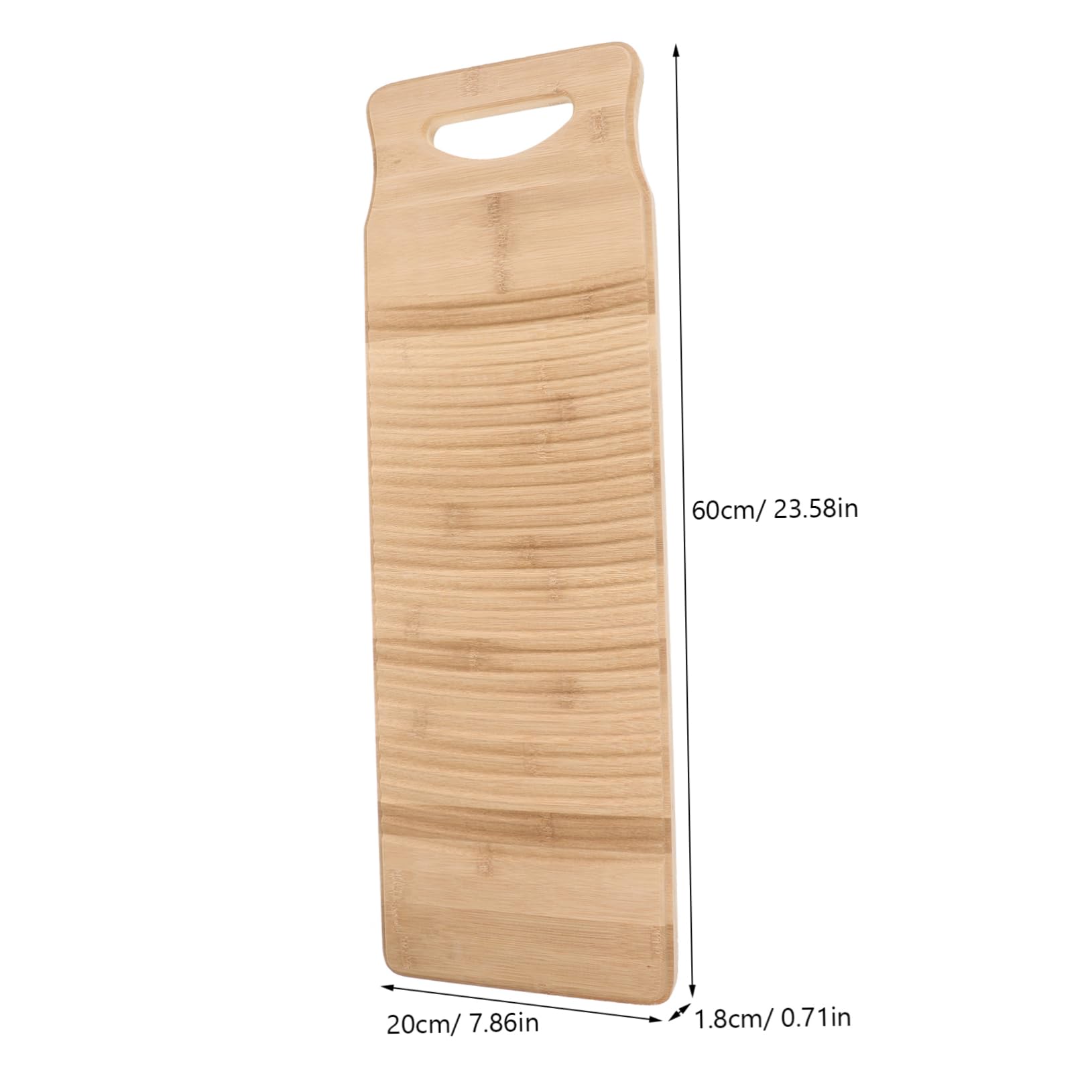 Healeved Tabla de Lavar Ropa 60x20x1, 8 Cm de Bambú Macizo Antideslizante