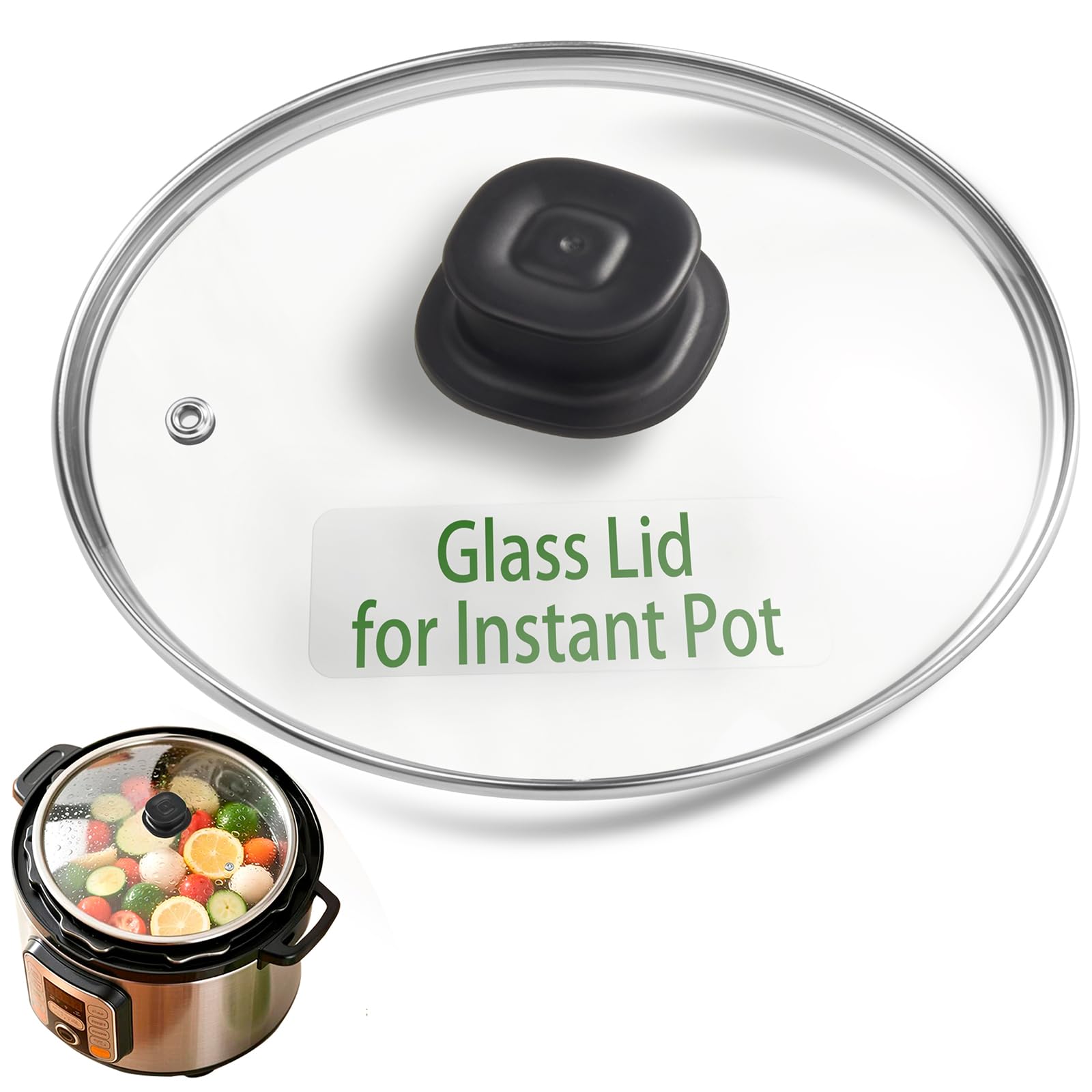 Glass lid for instant pot