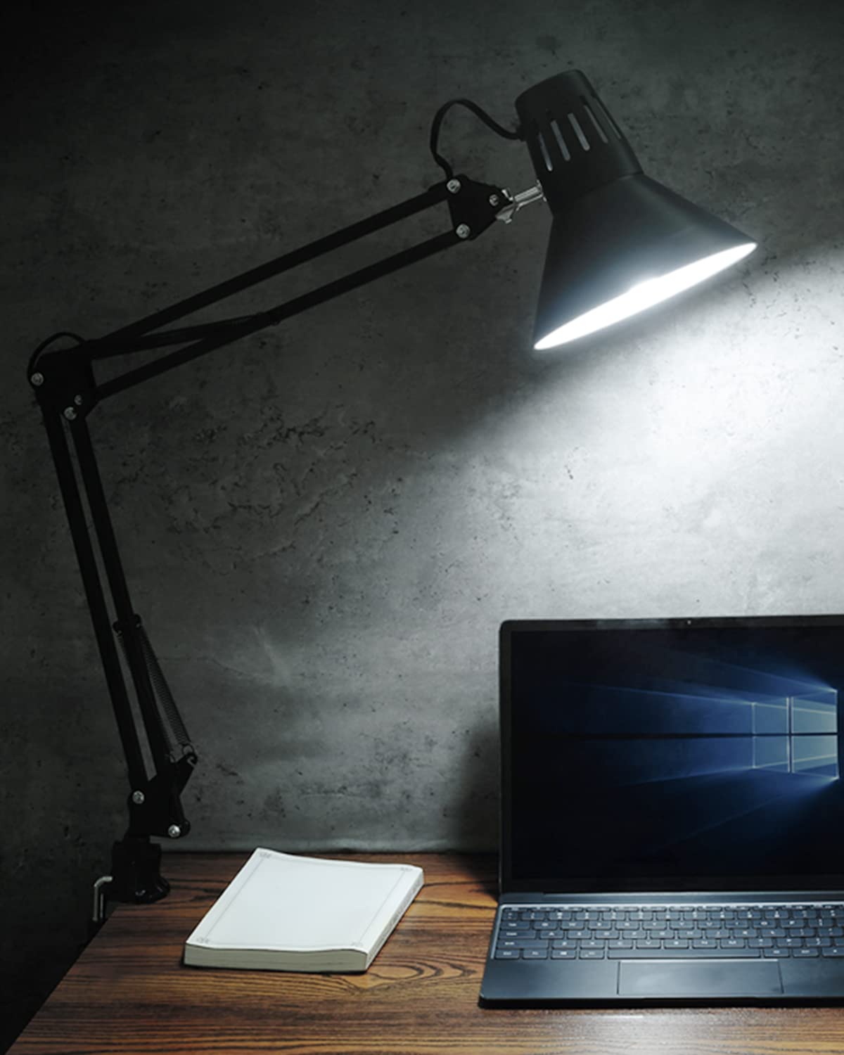 Lampada da scrivania, lampada da tavolo con braccio oscillante in metallo, luce a clip, portalampada E27, lampada classica da architetto, lampada da scrivania regolabile per ufficio, lettura