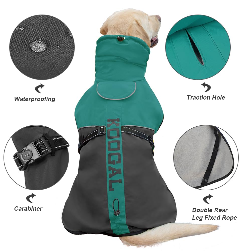 Abrigo para perro, chaqueta impermeable para perro, abrigo de invierno para perro, abrigos para clima frío, cálido, resistente al viento, chaqueta de nieve para perro, abrigos reflectantes ajustables