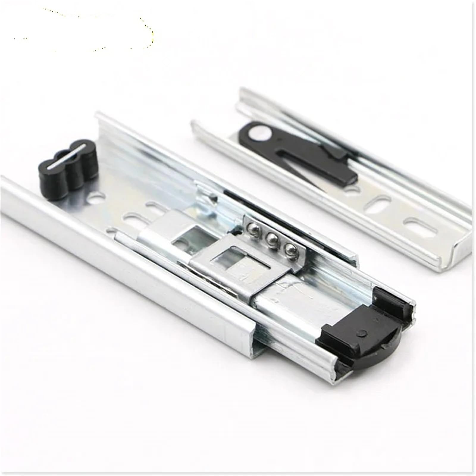 Mini Guide For Cassetti Rimovibili A 3 Sezioni Da 4/6/8 Pollici, 2 Pezzi | Mini design rimovibile; 3 sezioni con dimensioni 4/6/8"; set di guide for armadio in 2 pezzi(Black,6 inch 16cm)
