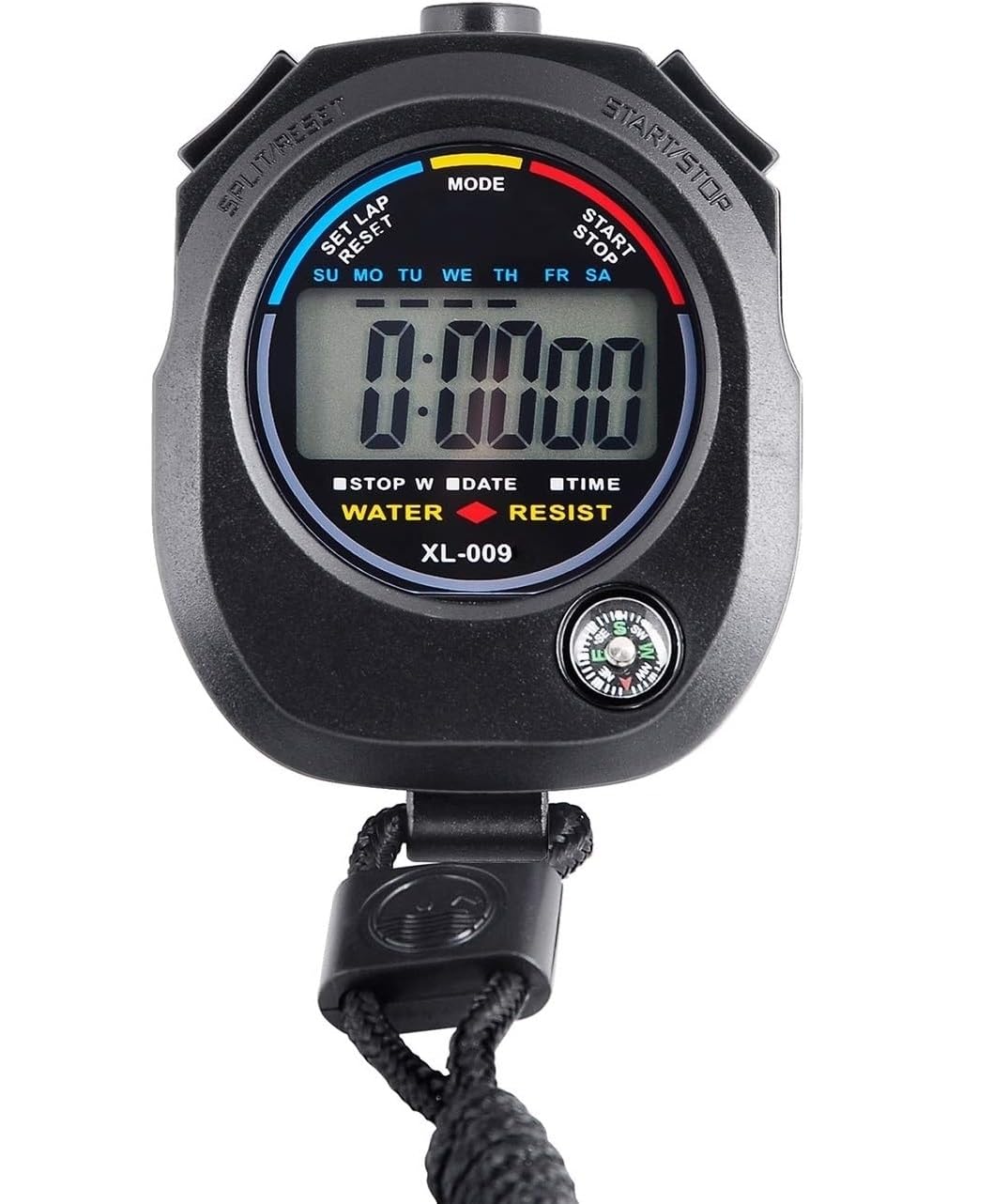 Real Instruments XL-009 Digital Stop Watch Waterproof Hand Held LCD Display Chronograph with Date, Time and Alarm Function for Sports Fitness Trainers and Referees Use (XL-009) (B0CKTJ6TW1) Amazon Price History, Amazon Price Tracker